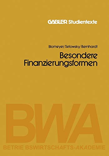 Besondere Finanzierungsformen (Gabler-Studientexte)