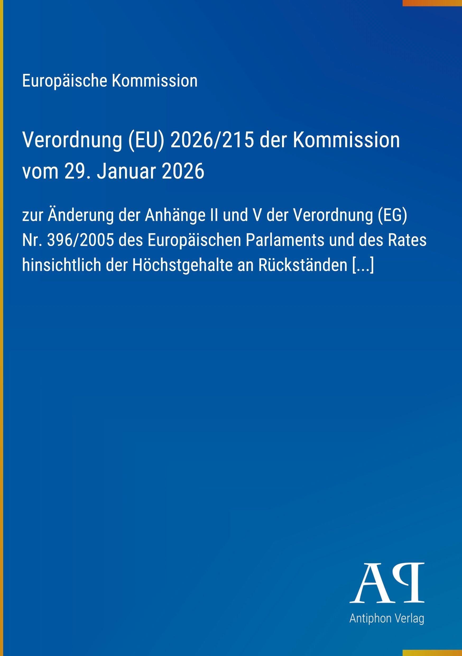 Verordnung (EU) 2026/215 der Kommission vom 29. Januar 2026
