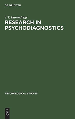 Research in Psychodiagnostics: Record of Investigations (Psychological Studies, 1, Band 1)