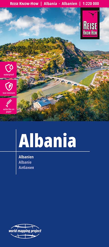Reise Know-How Landkarte Albanien / Albania (1:220.000): reiß- und wasserfest (world mapping project)