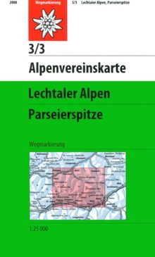 Lechtaler Alpen - Parseierspitze: Topographische Karte 1:25000