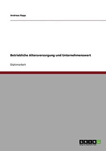 Betriebliche Altersversorgung und Unternehmenswert