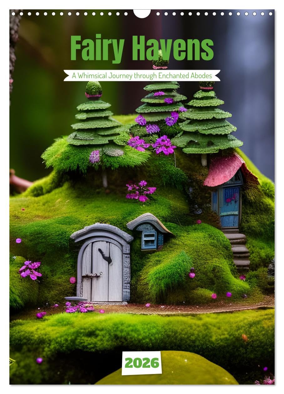 Tiny Fairy Havens (Wall Calendar 2026 DIN A3 portrait), CALVENDO 12 Month Wall Calendar: A Whimsical Journey through Enchanted Abodes