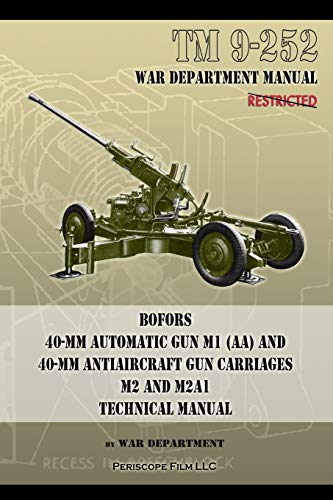 War Department Tm 9-252 Bofors 40-mm Automatic Gun M1 (Aa) And 40-mm Antiaircraft Gun Carriages, M2 And M2A1 Technical Manual