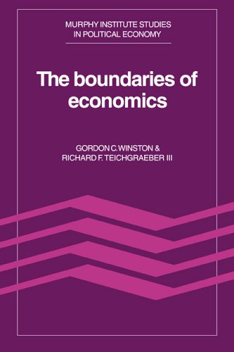 The Boundaries of Economics (Murphy Institute Studies in Political Economy)