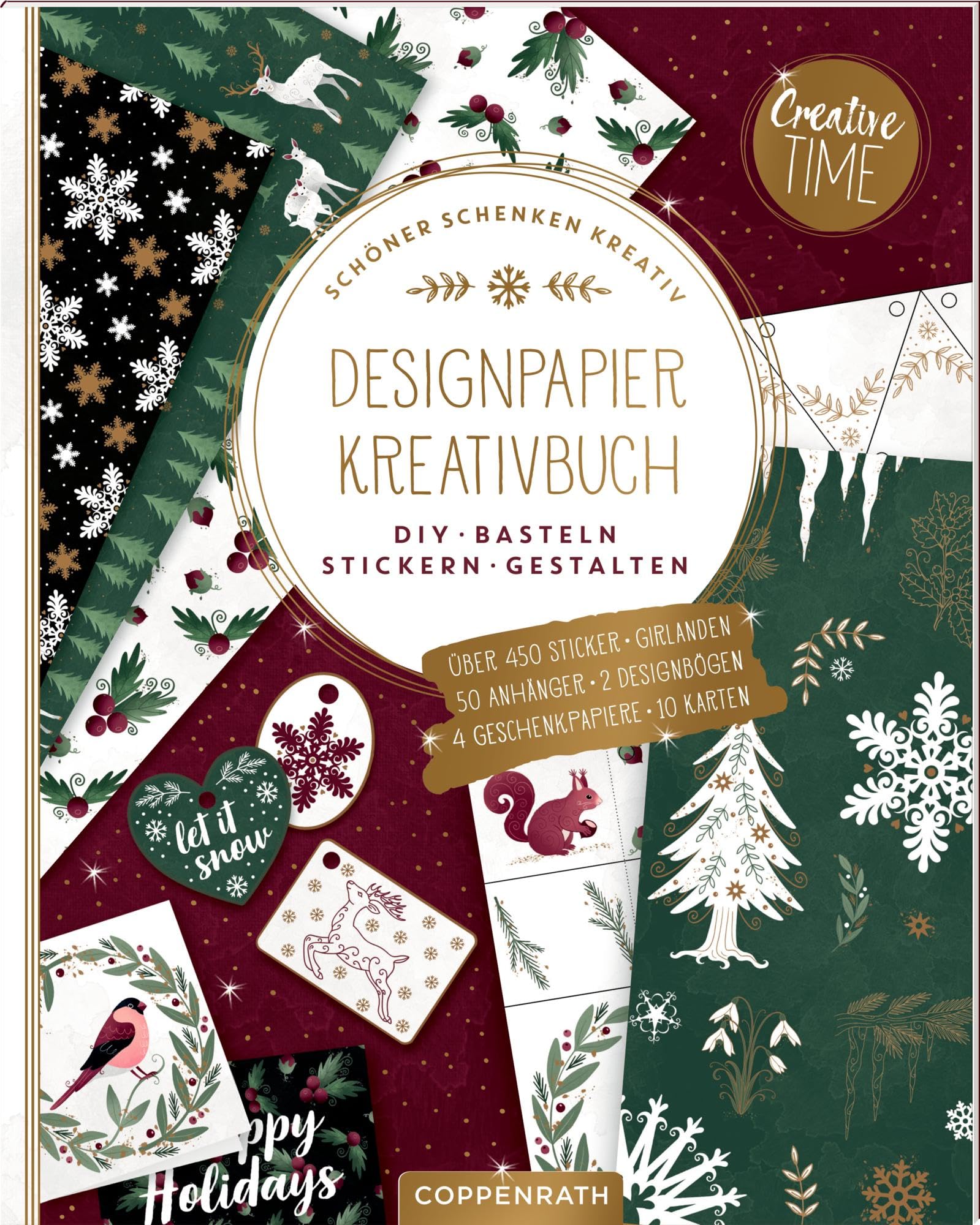 Designpapier-Kreativbuch Magic Winter: Schöner schenken kreativ , DIY, Basteln, Stickern, Gestalten