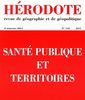 Hérodote, n° 143. Santé publique et territoires