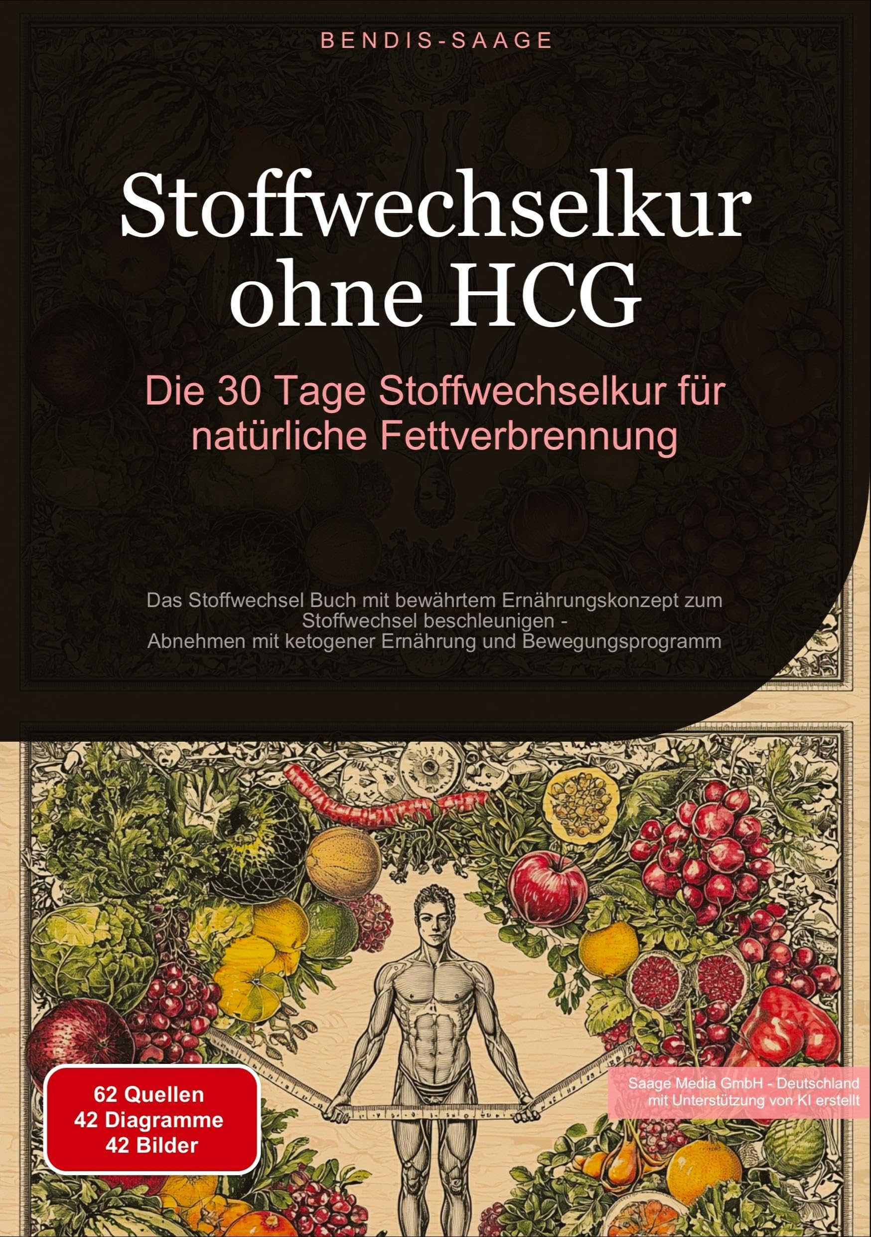 Stoffwechselkur ohne HCG: Die 30 Tage Stoffwechselkur für natürliche Fettverbrennung: Das Stoffwechsel Buch mit bewährtem Ernährungskonzept zum ... mit ketogener Ernährung und Bewegungsprogramm