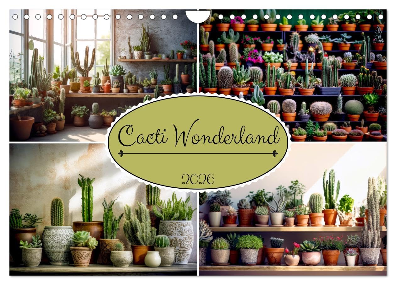 Cacti Wonderland (Wall Calendar 2026 DIN A4 landscape), CALVENDO 12 Month Wall Calendar: Escape to the captivating Cacti Wonderland and explore the ... of succulents and cacti throughout the year.