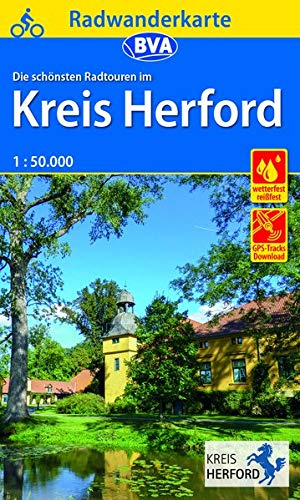 Radwanderkarte BVA Radwandern im Kreis Herford 1:50.000, reiß- und wetterfest, GPS-Tracks Download (Radwanderkarte 1:50.000)