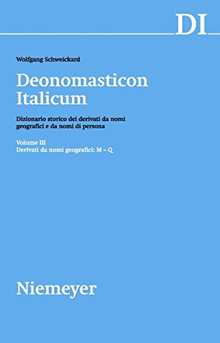 Deonomasticon Italicum (DI) / Derivati da nomi geografici (M-Q)