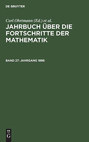 Jahrgang 1896 (Jahrbuch über die Fortschritte der Mathematik)