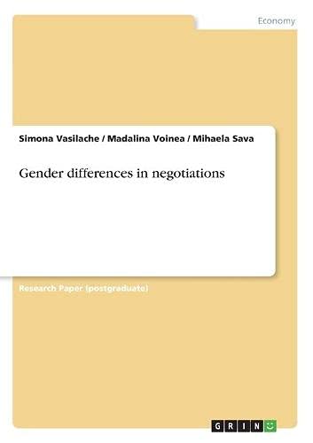Gender differences in negotiations