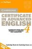 Cambridge Certificate In Advanced English 4: Examination Papers From The University Of Cambridge Local Examinations Syndicate (CAE Practice Tests)