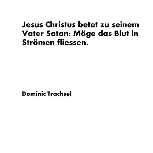 Jesus Christus betet zu seinem Vater Satan: Möge das Blut in Strömen fliessen.: Buch der scheinbaren Verwirrungen, die aber tatsächlich weder Verwirrungen noch Verirrungen sind.