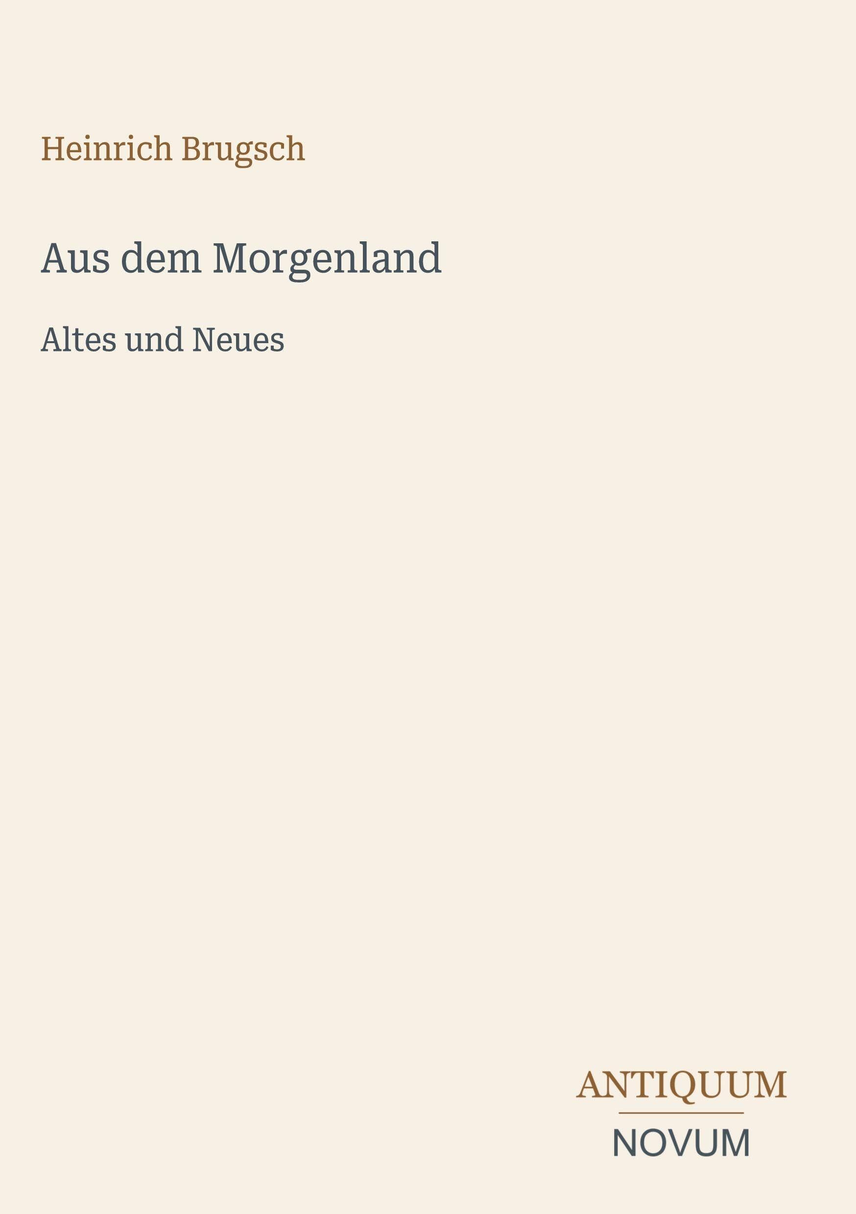 Aus dem Morgenland