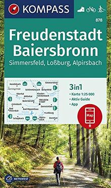 KOMPASS Wanderkarte Freudenstadt, Baiersbronn, Simmersfeld, Loßburg, Alpirsbach: 3in1 Wanderkarte 1:25000 mit Aktiv Guide inklusive Karte zur offline ... Langlaufen. (KOMPASS-Wanderkarten, Band 878)