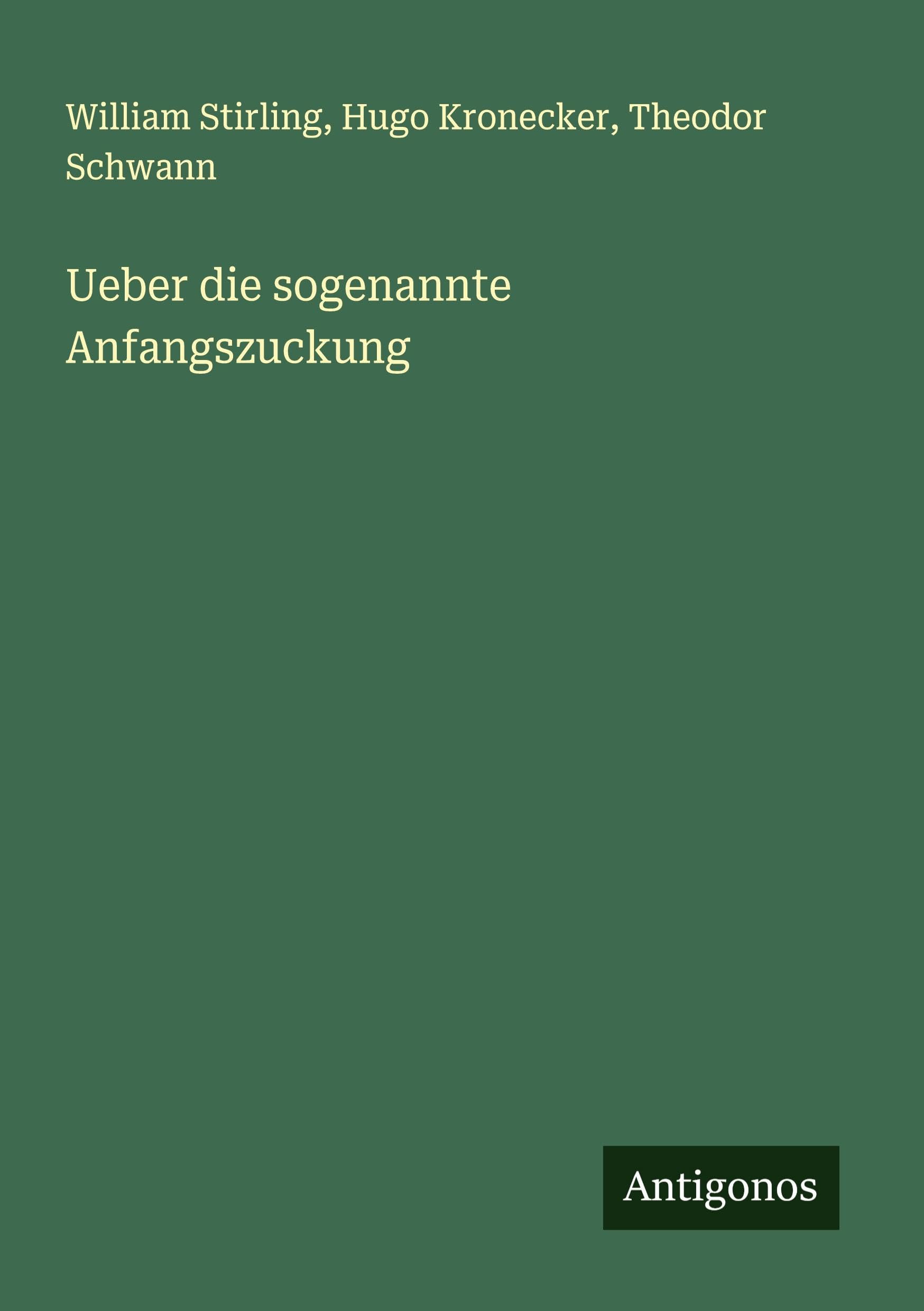 Ueber die sogenannte Anfangszuckung