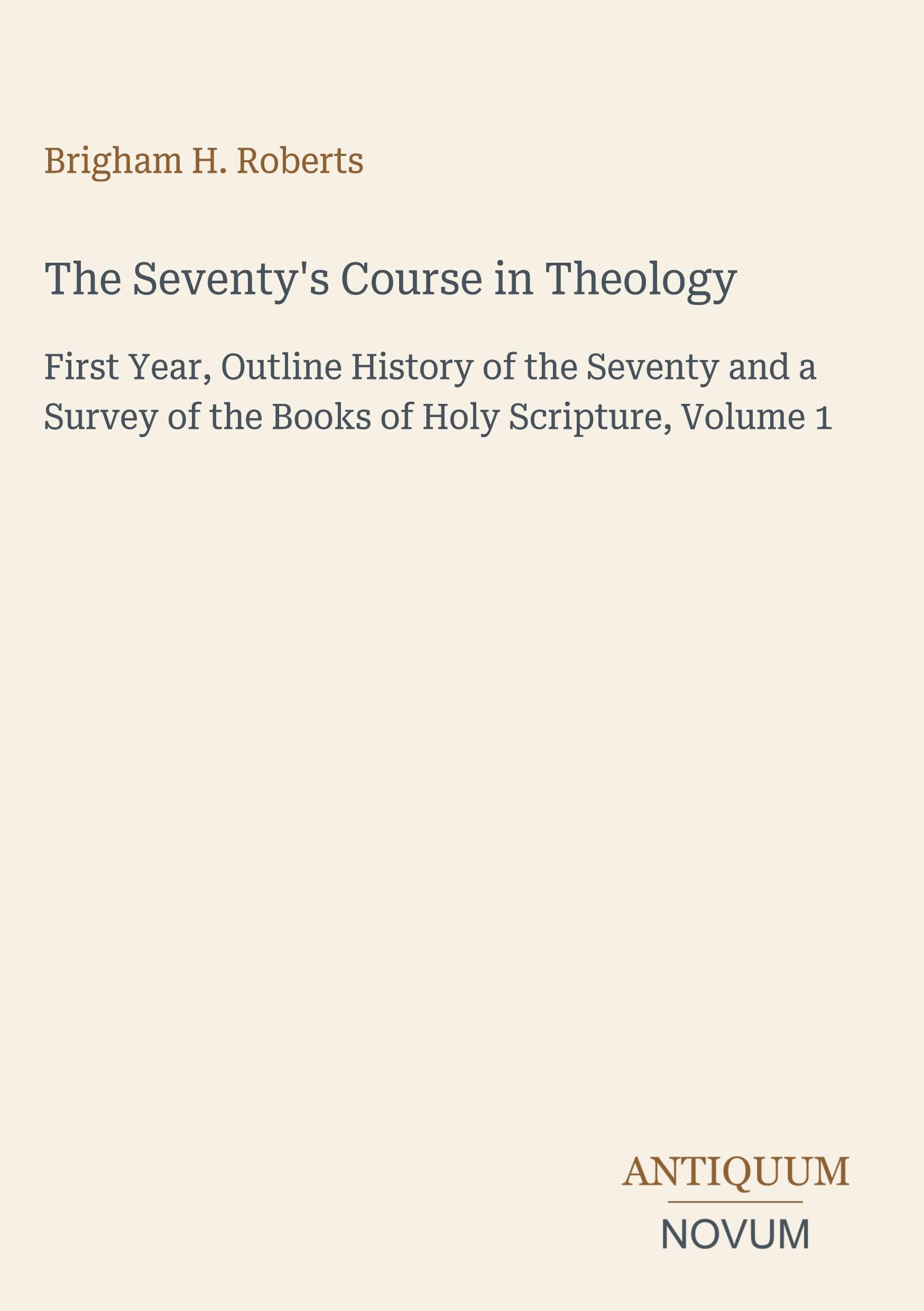 The Seventy's Course in Theology