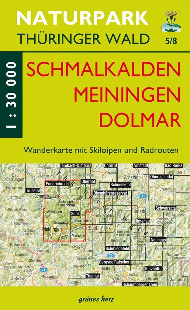 Wanderkarte Schmalkalden, Meinigen, Dolmar: Mit Steinbach-Hallenberg, Schwarza, Benshausen, Fambach, Brotterode-Trusetal, Floh-Seligenthal, ... Thüringer Wald: Wanderkarten. 1:30.000)