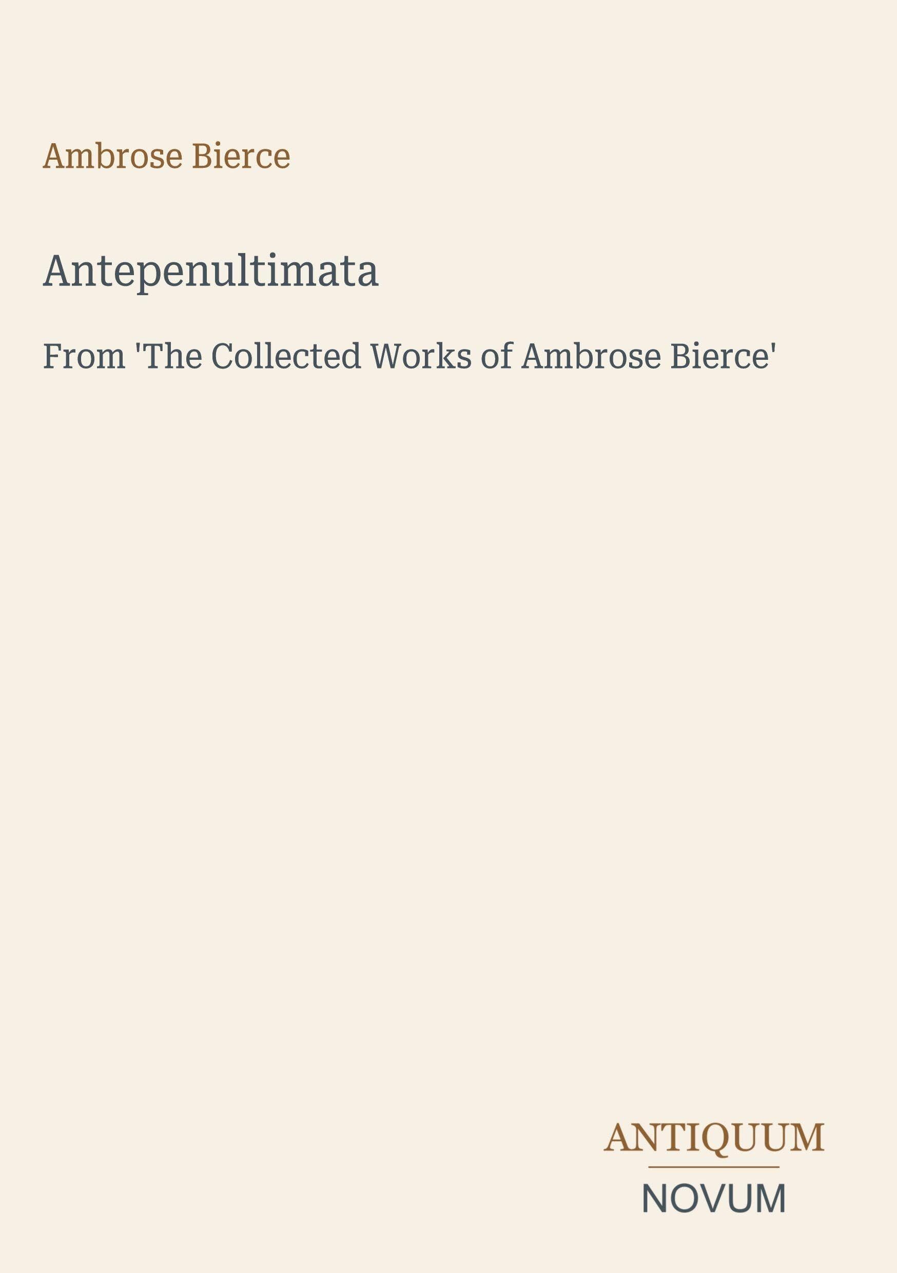Antepenultimata