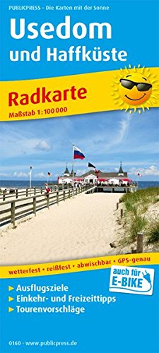 Usedom und Haffküste: Radkarte mit Ausflugszielen, Einkehr- & Freizeittipps, wetterfest, reissfest, abwischbar, GPS-genau. 1:100000 (Radkarte / RK)
