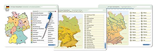 Ich kenne Deutschland - 1. Bundesländer & Landeshauptstädte, 2. Flüsse, 3. Gebirge im Set: Für die 3. bis 5. Klasse - 3 stabile wiederbeschreibbare ... ohne zu schmieren und ohne Farbrückstände.