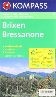 Brixen/Bressanone: Wander-, Bike- und Skitourenkarte. GPS-genau. 1:50.000