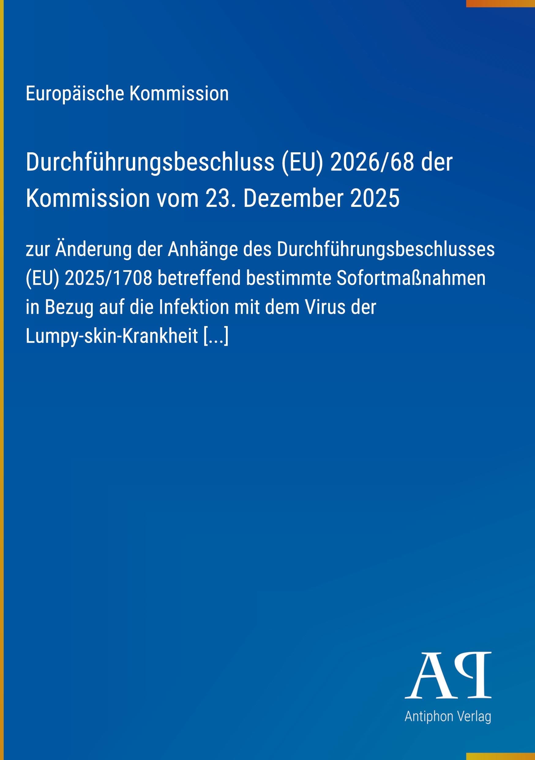 Durchführungsbeschluss (EU) 2026/68 der Kommission vom 23. Dezember 2025