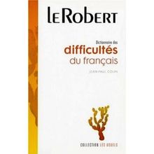 Dictionnaire Des Difficultes Du Francais