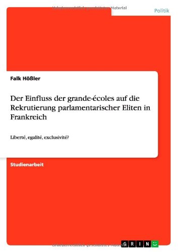 Der Einfluss der grande-écoles auf die Rekrutierung parlamentarischer Eliten in Frankreich: Liberté, egalité, exclusivité?