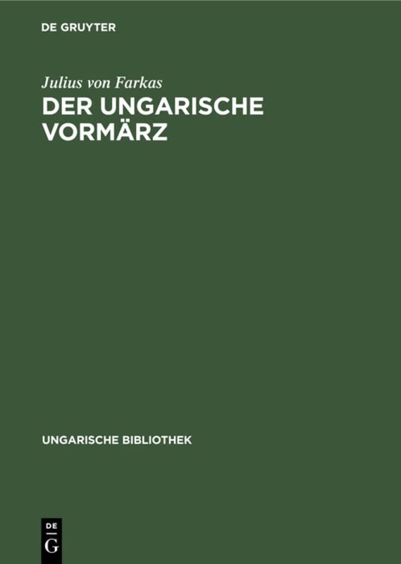 Der ungarische Vormärz: Petőfis Zeitalter (Ungarische Bibliothek, 1, 29, Band 29)