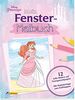 Disney Prinzessin: Mein Fenstermalbuch: 12 tolle Motive auf Transparentpapier Mit Malunterlage zum Einklappen