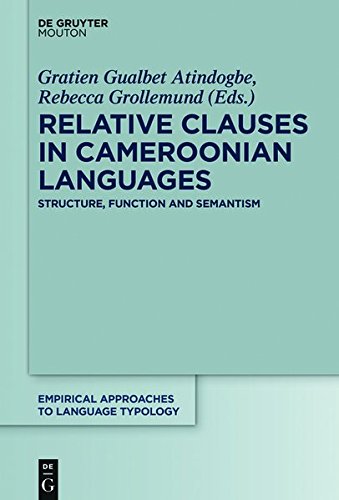 Relative Clauses in Cameroonian Languages: Structure, Function and Semantics (Empirical Approaches to Language Typology [EALT], Band 58)
