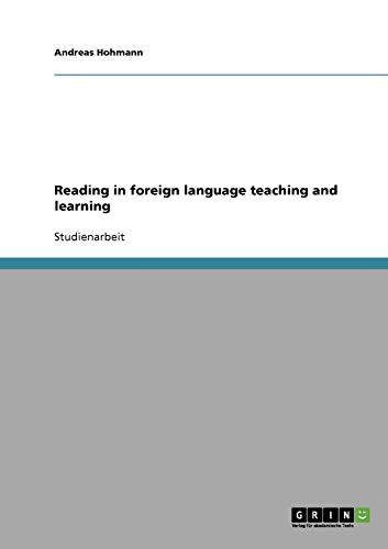 Reading in foreign language teaching and learning