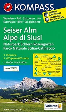 Seiser Alm /Alpe di Siusi: Wanderkarte mit Panorama, Radrouten und Skitouren. GPS-genau. 1:25000 (KOMPASS-Wanderkarten, Band 67)