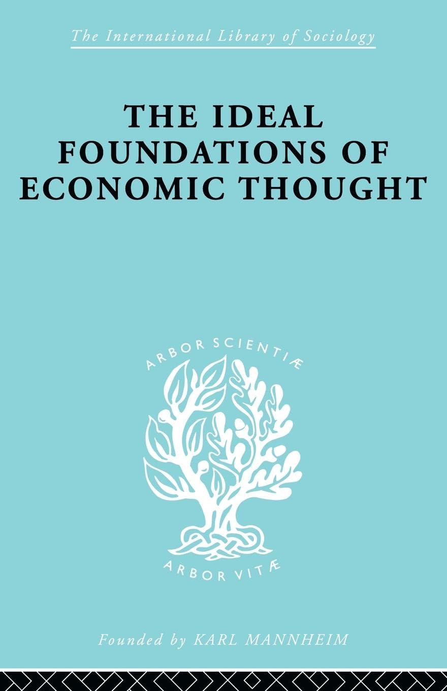 The Ideal Foundations of Economic Thought: Three Essays on the Philosophy of Economics (International Library of Sociology)