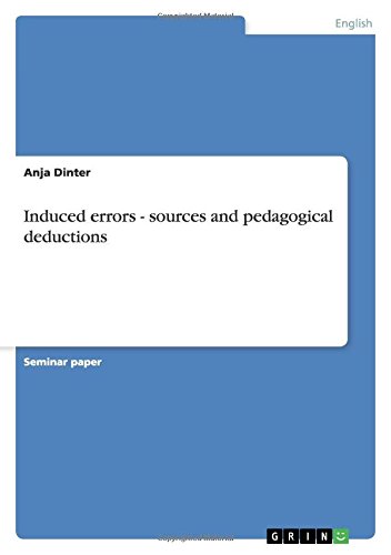 Induced errors - sources and pedagogical deductions