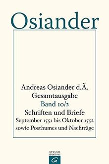 Andreas Osiander d. Ä. Gesamtausgabe Schriften und Briefe September