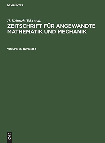 Zeitschrift für Angewandte Mathematik und Mechanik. Volume 66, Number 4