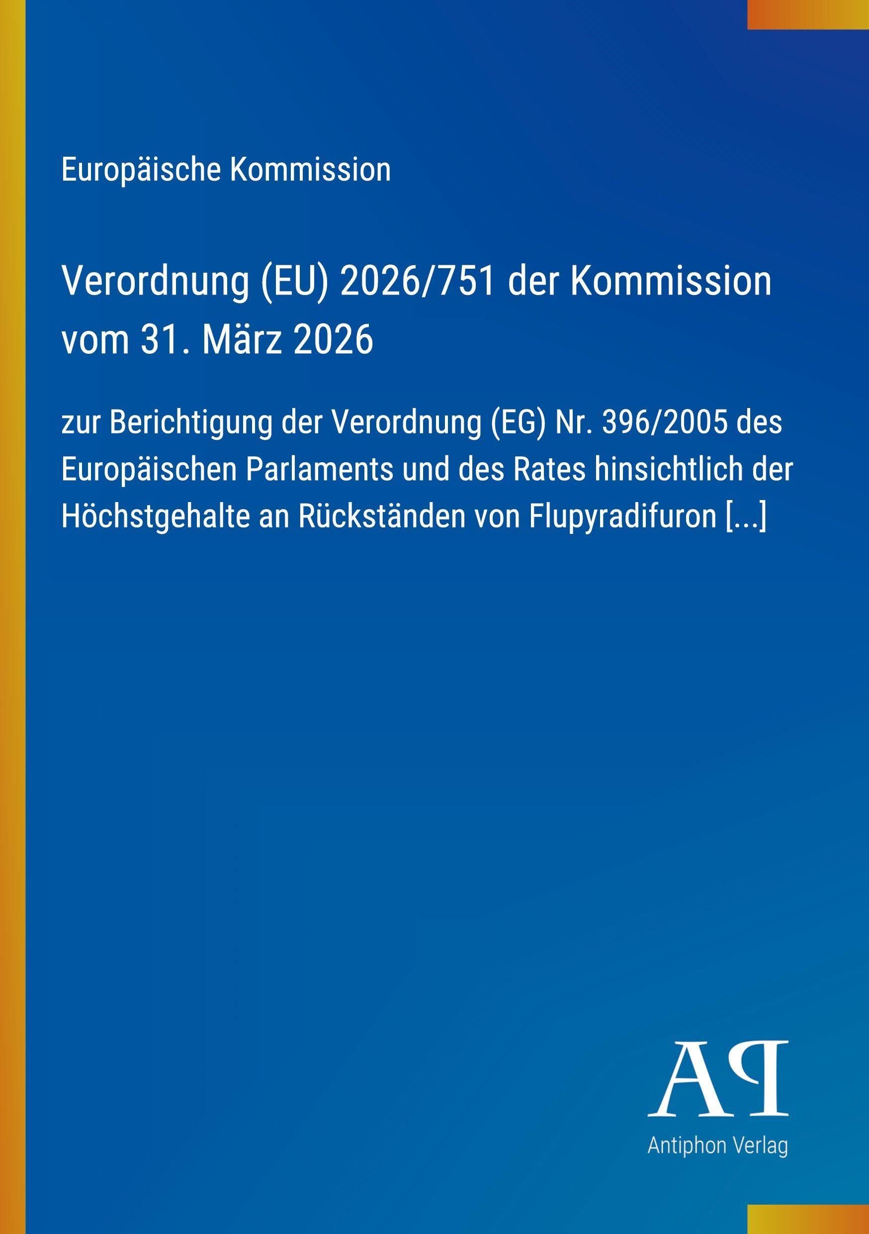 Verordnung (EU) 2026/751 der Kommission vom 31. März 2026