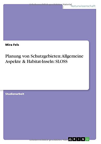 Planung von Schutzgebieten: Allgemeine Aspekte & Habitat-Inseln: SLOSS