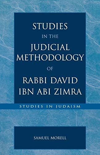 Studies in the Judicial Methodology of Rabbi David ibn Abi Zimra (Studies in Judaism)