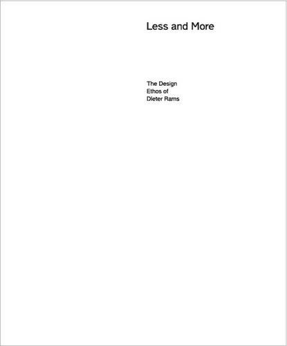 Klaus Klemp Less And More, The Design Ethos Of Dieter Rams
