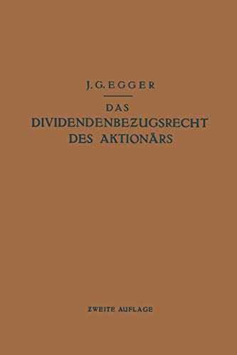 Das Dividendenbezugsrecht des Aktionärs