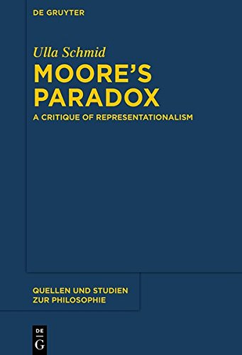 Ulla Schmid Moore's Paradox, A Critique Of Representationalism (Quellen Und Studien Zur Philosophie, Band 124)