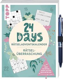 24 DAYS RÄTSELADVENTSKALENDER – Rätselüberraschung: Jeden Tag eine neue Rätsel-Art kennenlernen! Durch den Advent mit über 120 Logikrätseln. Mit Stift. Für Fans von Sudoku und Denksport