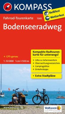Bodenseeradweg: Fahrrad-Tourenkarte. GPS-genau. 1:50000.