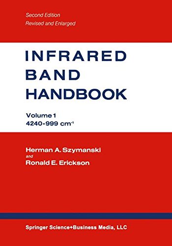 Infrared Band Handbook: Volume 1 4240-999 cm-1 / Volume 2 999-29 cm-1