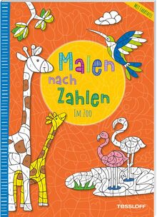 Malen nach Zahlen. Im Zoo: Mit ausklappbarer Farbtafel (Malbücher und -blöcke)